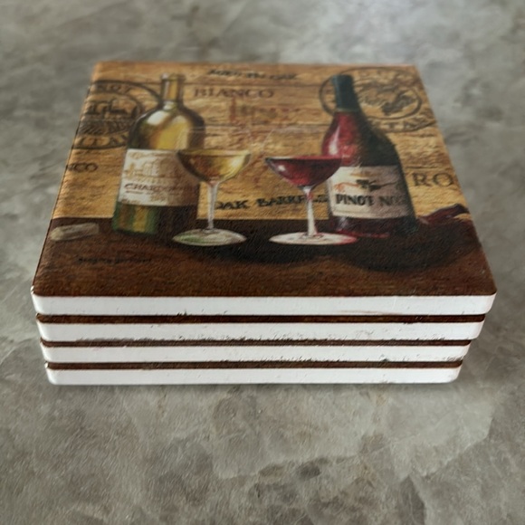 Wine Coasters Set of 4 - Picture 3 of 4